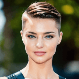 Buzz Cut Brown Hairstyle AI avatar/profile picture for women